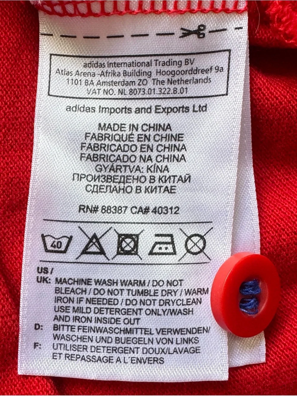adidas Team GB Men's Red/White Cotton Polo 2012 London Olympics Size 2XL